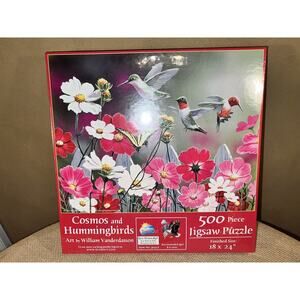 Sunsout, Inc. Cosmos and Hummingbirds - 500 Pc Jigsaw Puzzle -Brand New